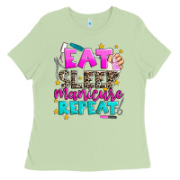 Matcha eat sleep manicure repeat Ladies Tee - AdoDesignShop