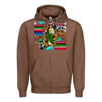 Chestnut san judas leopard cowhide gemstone Zipper Hoodie - JahusDesignShop