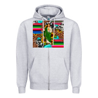 Heather Grey san judas leopard cowhide gemstone Zipper Hoodie - JahusDesignShop