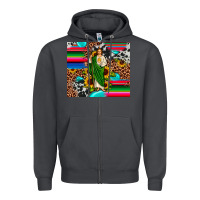 Smoke san judas leopard cowhide gemstone Zipper Hoodie - JahusDesignShop