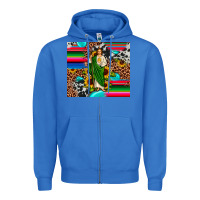 True Royal san judas leopard cowhide gemstone Zipper Hoodie - JahusDesignShop