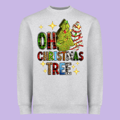 Heavyweight Sweatshirt Oh Christmas tree Christmas cake