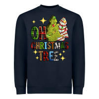 Navy Oh Christmas tree Christmas cake Heavyweight Sweatshirt - RanaPortraitStore