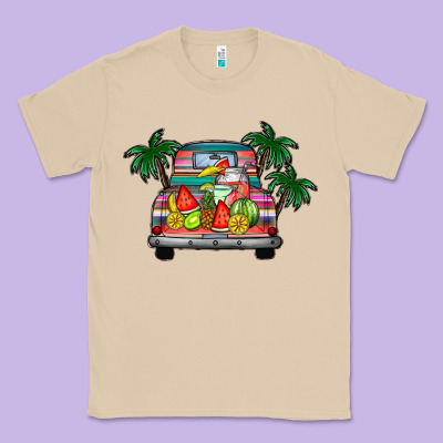 Summer Truck Classic Tee Designed By Cowhidedigitalart