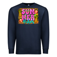 Navy summer vibes leopard background Premium Sweatshirt - Jasminsmagicworld