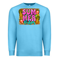 Ocean Blue summer vibes leopard background Premium Sweatshirt - Jasminsmagicworld