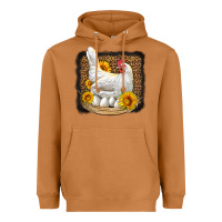 Meerkat perched chicken with sunflowers leopard background Heavyweight Hoodie - LillyAllenDesigns