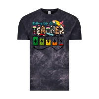 Cloud Black battery life of a teacher Vintage Tee - Zillion Design Studio