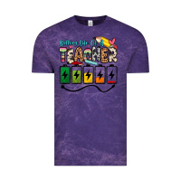 Cloud Purple battery life of a teacher Vintage Tee - Zillion Design Studio