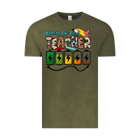 Vintage Olive battery life of a teacher Vintage Tee - Zillion Design Studio