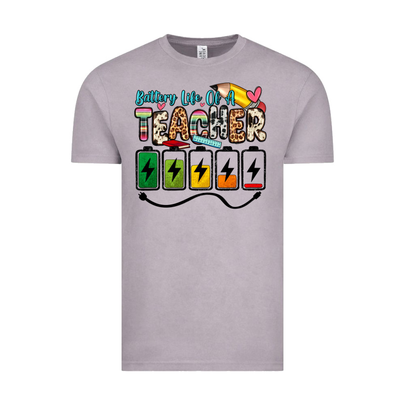 Battery Life Of A Teacher Vintage Tee by Zillion Design Studio | Teevron