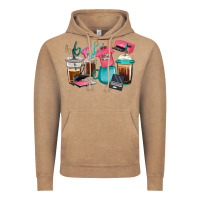 Vintage Coffee crafting coffee cups Vintage Hoodie - RanaPortraitStore