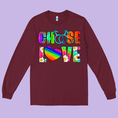 Choose Love (gay) Long Sleeve Tee Designed By Hra Design Shop