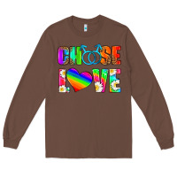 Chestnut choose love (gay) Long Sleeve Tee - HRA Design Shop