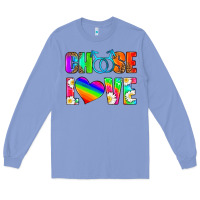 Colony Blue choose love (gay) Long Sleeve Tee - HRA Design Shop