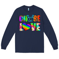 Navy choose love (gay) Long Sleeve Tee - HRA Design Shop