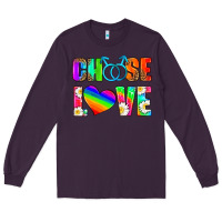 Plum choose love (gay) Long Sleeve Tee - HRA Design Shop