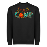 Black born to camp Heavyweight Sweatshirt - texasbilliewilder