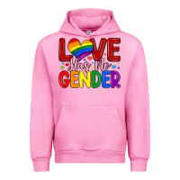 Fuchsia Pink love has no gender Urban Hoodie - Artiststas