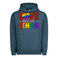 Pigment Midnight Navy love has no gender Urban Hoodie - Artiststas