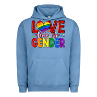 Pigment Pebble Blue love has no gender Urban Hoodie - Artiststas