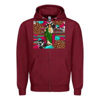 Burgundy san judas leopard cowhide tumbler Zipper Hoodie - JahusDesignShop
