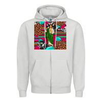 Dove Grey san judas leopard cowhide tumbler Zipper Hoodie - JahusDesignShop