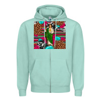 Seafoam san judas leopard cowhide tumbler Zipper Hoodie - JahusDesignShop
