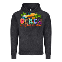 Vintage Black the beach is my happy place Vintage Hoodie - RanaPortraitStore
