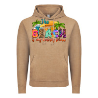 Vintage Coffee the beach is my happy place Vintage Hoodie - RanaPortraitStore
