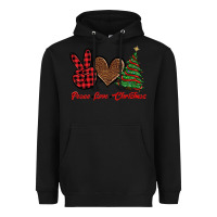 Black peace love christmas Heavyweight Hoodie - BarkalooDesign