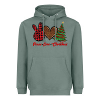 Sage peace love christmas Heavyweight Hoodie - BarkalooDesign