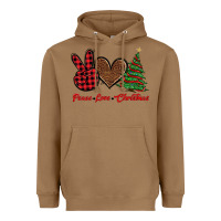 Toasted Coconut peace love christmas Heavyweight Hoodie - BarkalooDesign