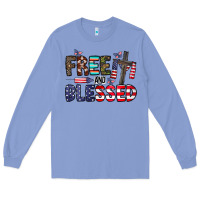 Colony Blue free and blessed Long Sleeve Tee - CowhideDigitalArt