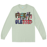 Matcha free and blessed Long Sleeve Tee - CowhideDigitalArt