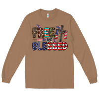 Toasted Coconut free and blessed Long Sleeve Tee - CowhideDigitalArt