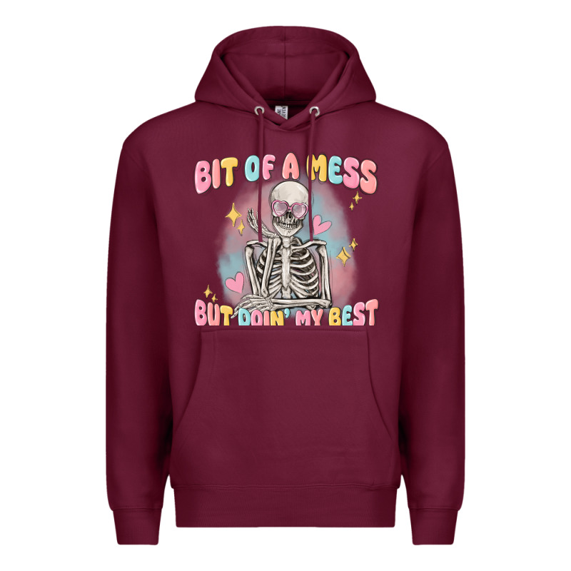 Bit Of A Mess But Doing My Best Premium Hoodie by MaliasSmallBusiness | Teevron