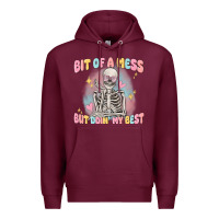 Burgundy bit of a mess but doing my best Premium Hoodie - MaliasSmallBusiness