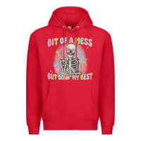 Red bit of a mess but doing my best Premium Hoodie - MaliasSmallBusiness
