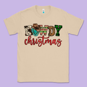 Howdy Christmas Classic Tee Designed By Fadigitalartstudio