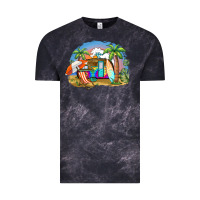 Cloud Black camp life beach Vintage Tee - BarkalooDesign