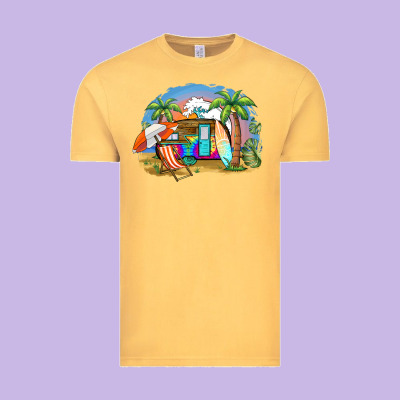 Camp Life Beach Vintage Tee Designed By Barkaloodesign