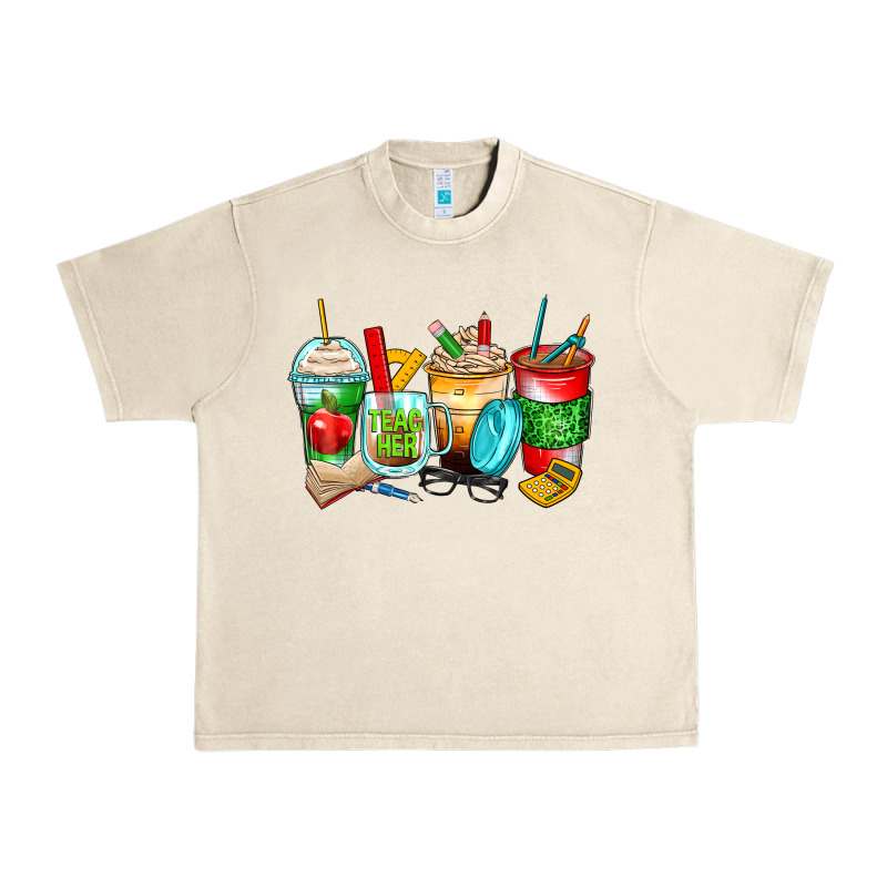 Teacher Coffee Cups Urban Heavy Tee by Zillion Design Studio | Teevron