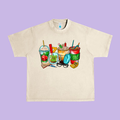 Teacher Coffee Cups Urban Heavy Tee Designed By Zillion Design Studio