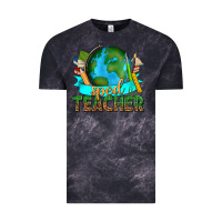 Cloud Black sped teacher with earth globe Vintage Tee - texasbilliewilder