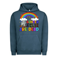 Pigment Midnight Navy gender roles are dead Urban Hoodie - Artiststas