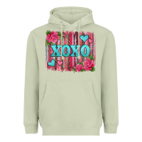 Matcha xoxo valentines day leopard glitter brushstroke Heavyweight Hoodie - Jasminsmagicworld