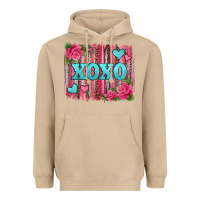 Mushroom xoxo valentines day leopard glitter brushstroke Heavyweight Hoodie - Jasminsmagicworld