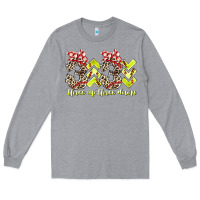 Heather Grey three up theree down softball Long Sleeve Tee - RacoonDesign