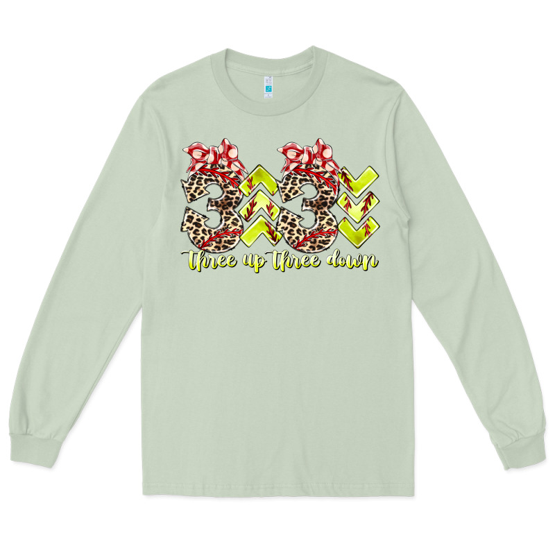 Three Up Theree Down Softball Long Sleeve Tee by RacoonDesign | Teevron